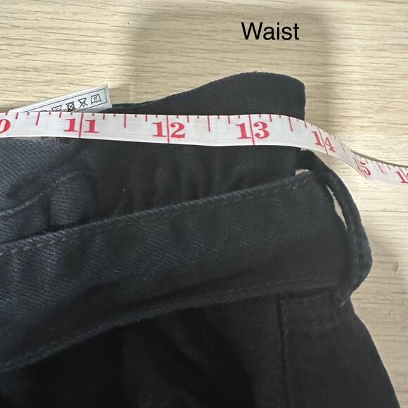 Ba&sh Womens Jalia Cropped High Rise Tapered Leg Jeans in Black Size 3 / US 8 - Picture 13 of 16